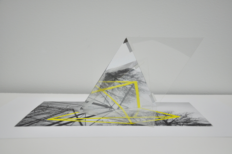 Studio test with tetrahedron maquette